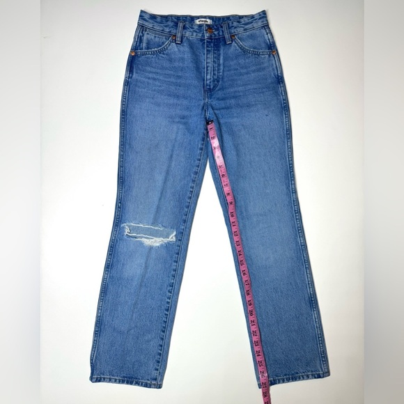 Wrangler Women’s Wild West High Rise Straight Leg Classic Blue Jeans Size- 24 - Picture 6 of 10